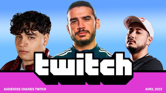 TOP des audiences Streamers & Chaines Twitch - Avril 2023