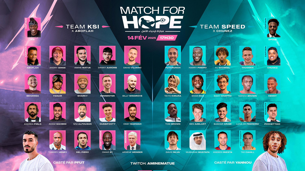 Tous les joueurs du Match for Hope 2025