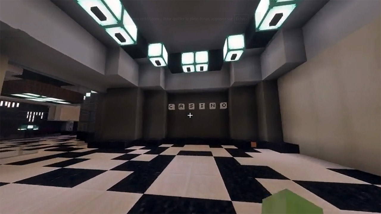 construction Minecraft interieur du Diamond Casino de GTA Online