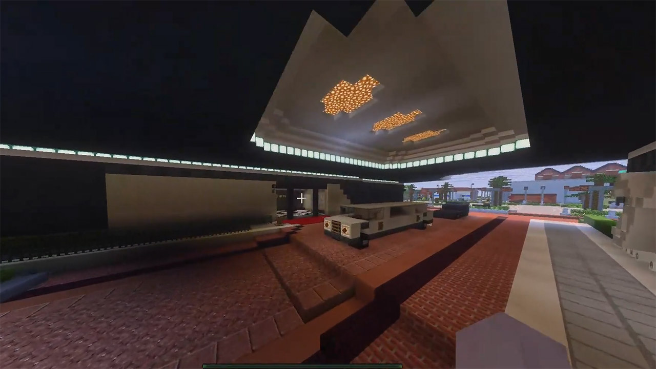 l'entrée du Diamond Casino de GTA Online sur Minecraft