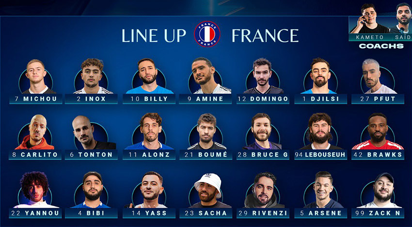 équipe Eleven all stars France - Espagne