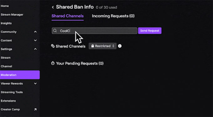 Partage d'informations sur les personnes bannies sur Twitch