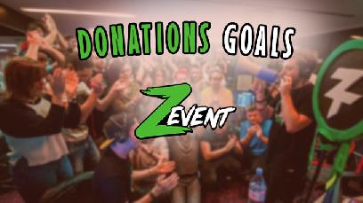 Les donations Goals des streamers au ZEvent 2021