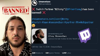 JL Tomy est ban de Twitch pour une durée indéterminée