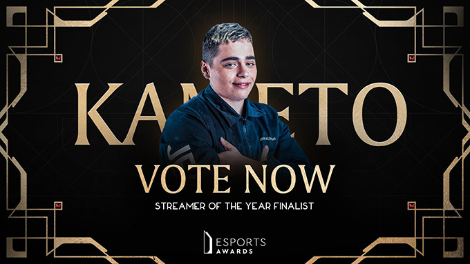 Kameto est nommé dans la catégorie « Streamer of the Year »
