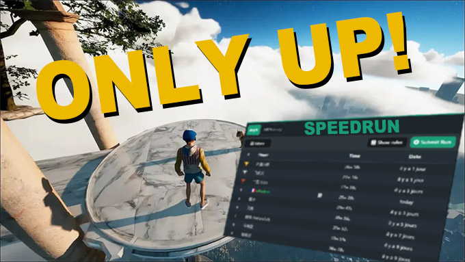 Speedrun Only Up! Les records des joueurs & streamers