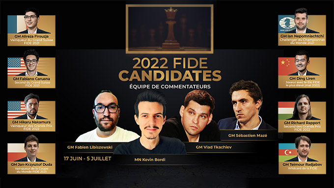 Échecs : Le tournoi des Candidats 2022 sur Twitch